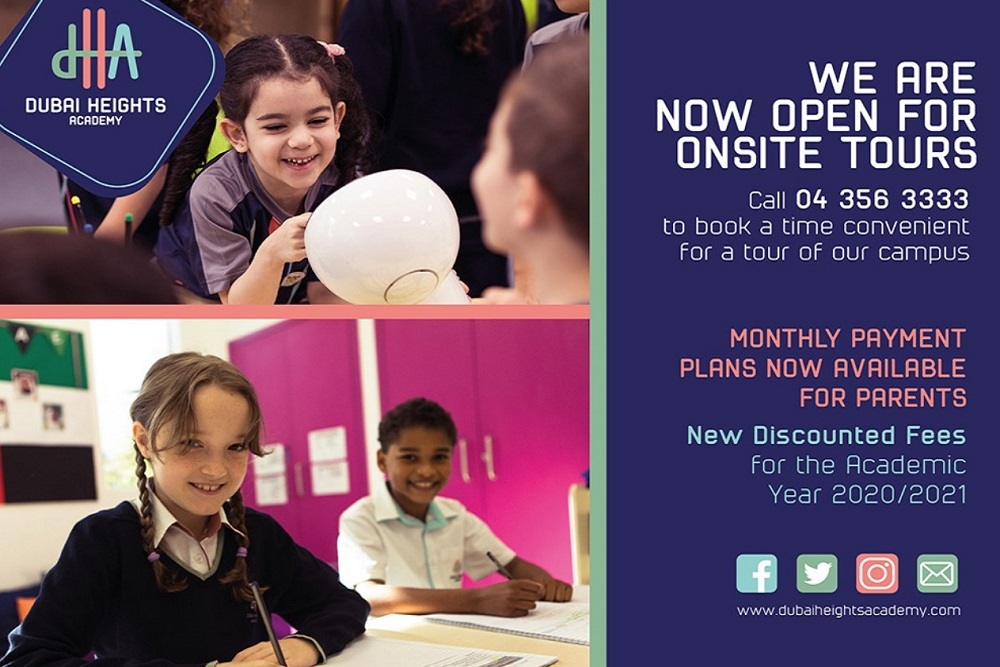 Dubai Heights Academy announces fee structure and monthly payment  plans for new academic year